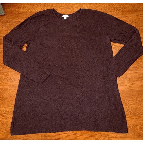 J Jill Womens Large Petite Merino Wool Washable Sweater Long Sleeve Crew Neck - Picture 1 of 8